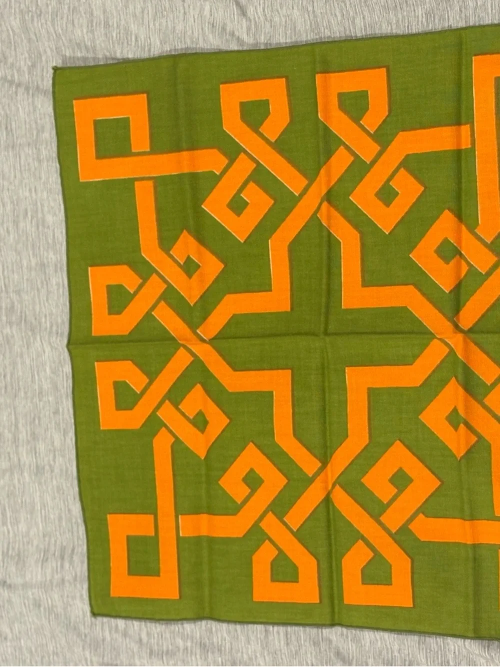 Green and Orange Geometric Kitchen Napkins set of 4